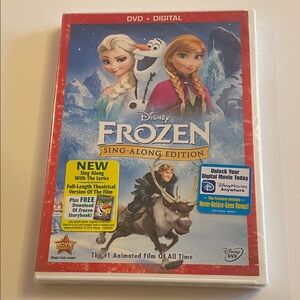 Disney Frozen Sing-Along Edition DVD - Red and Blue “SEALED”